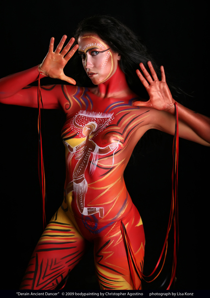 nude women with body paint