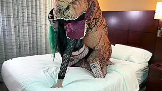 Best of Dinosaur fucks trans goth girl