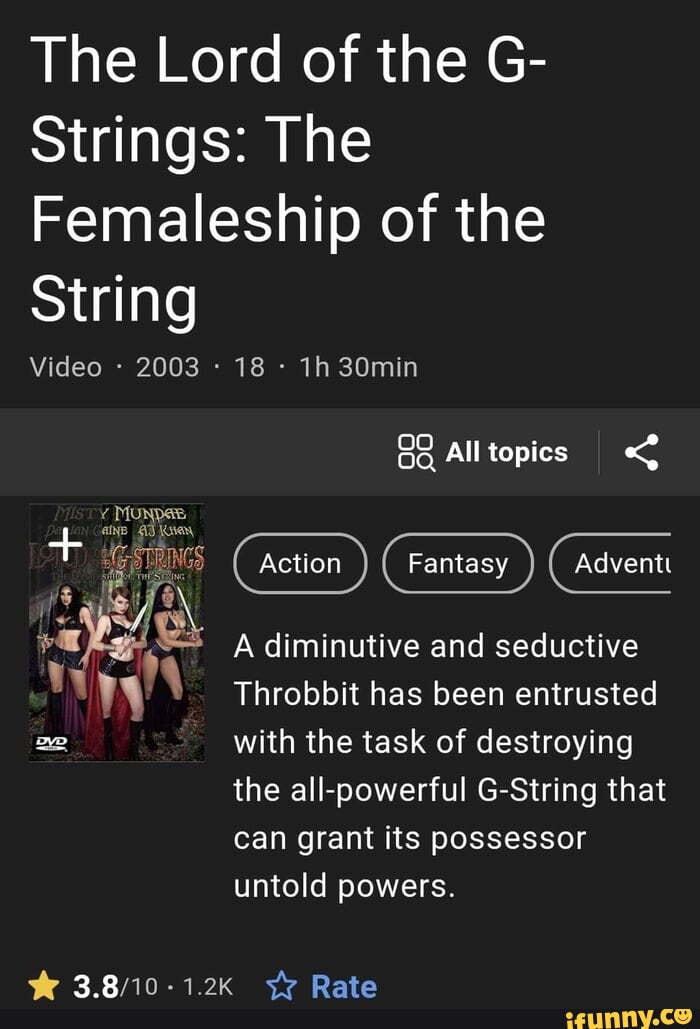 lord of the g string - lesbian oily anal amateur bisex porn