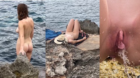 Italy Nude Women pissing sandy