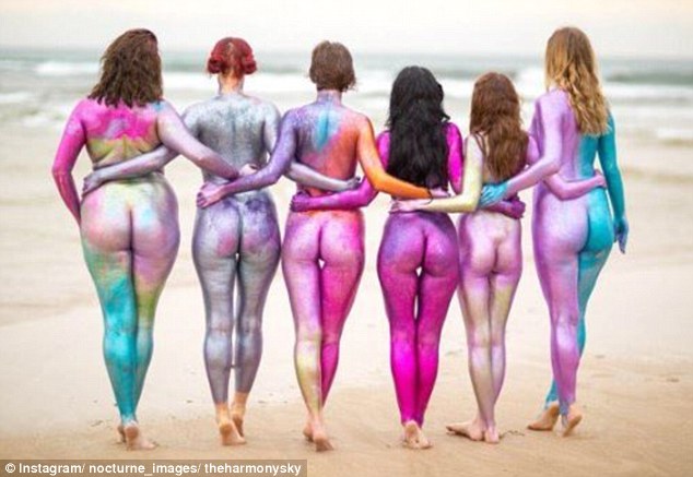 Best of Nude body paint beach