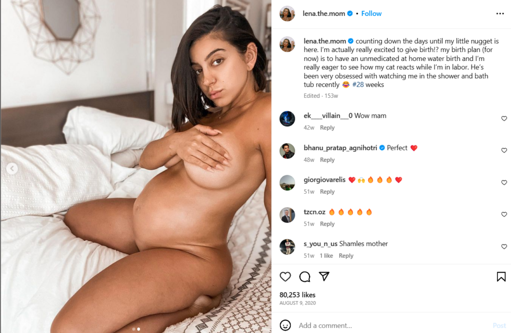 catherine salzman share lena the plug pregnant photos