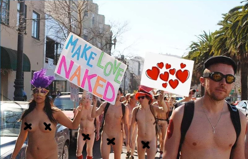 nude parade